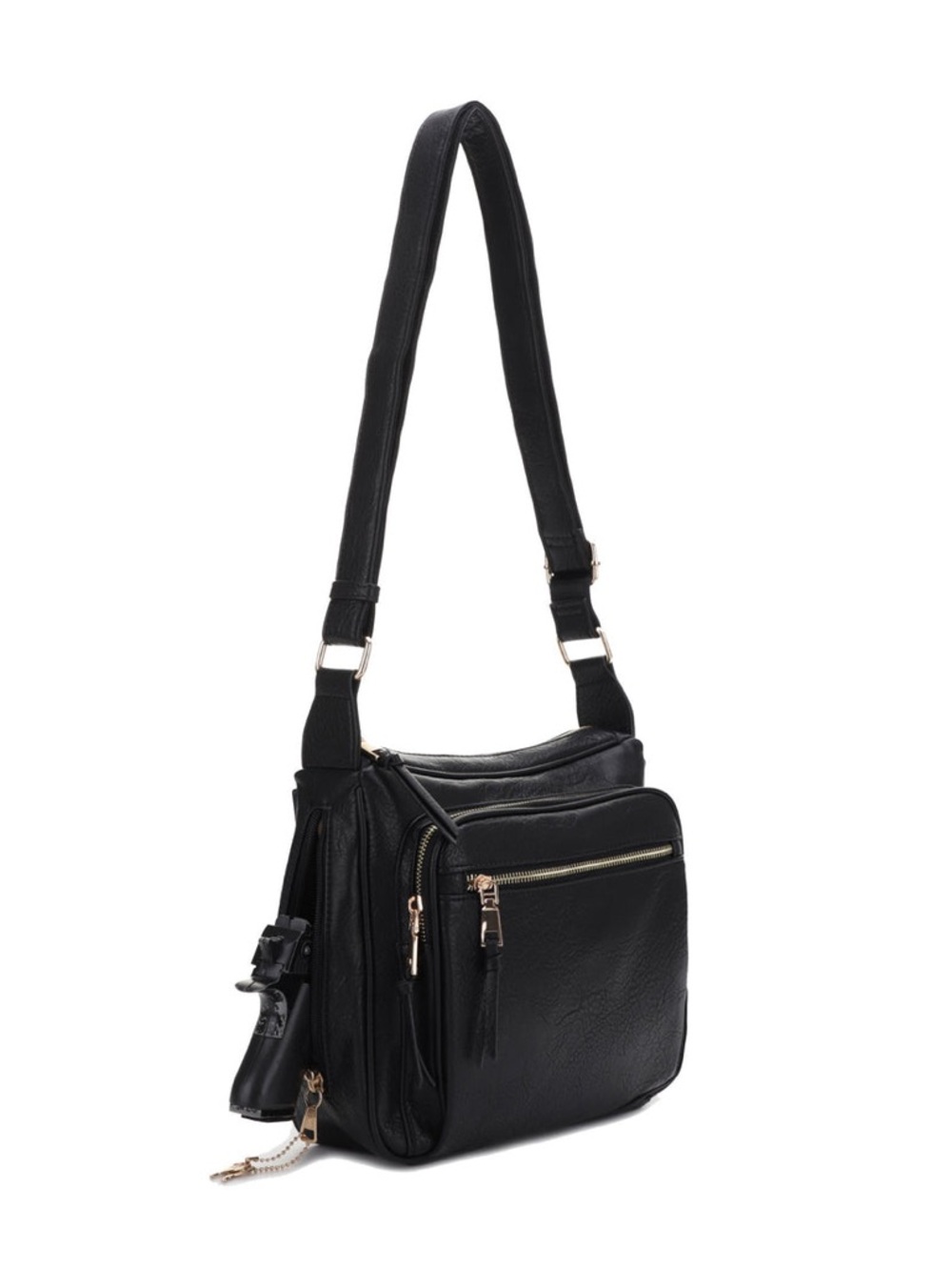 Jessie & James Brooklyn Concealed Carry Lock and Key Crossbody Bag, Black, NWT